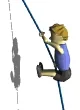 Illustrazione sportiva: alpinismo