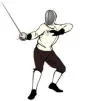 Illustrazione sportiva: scherma